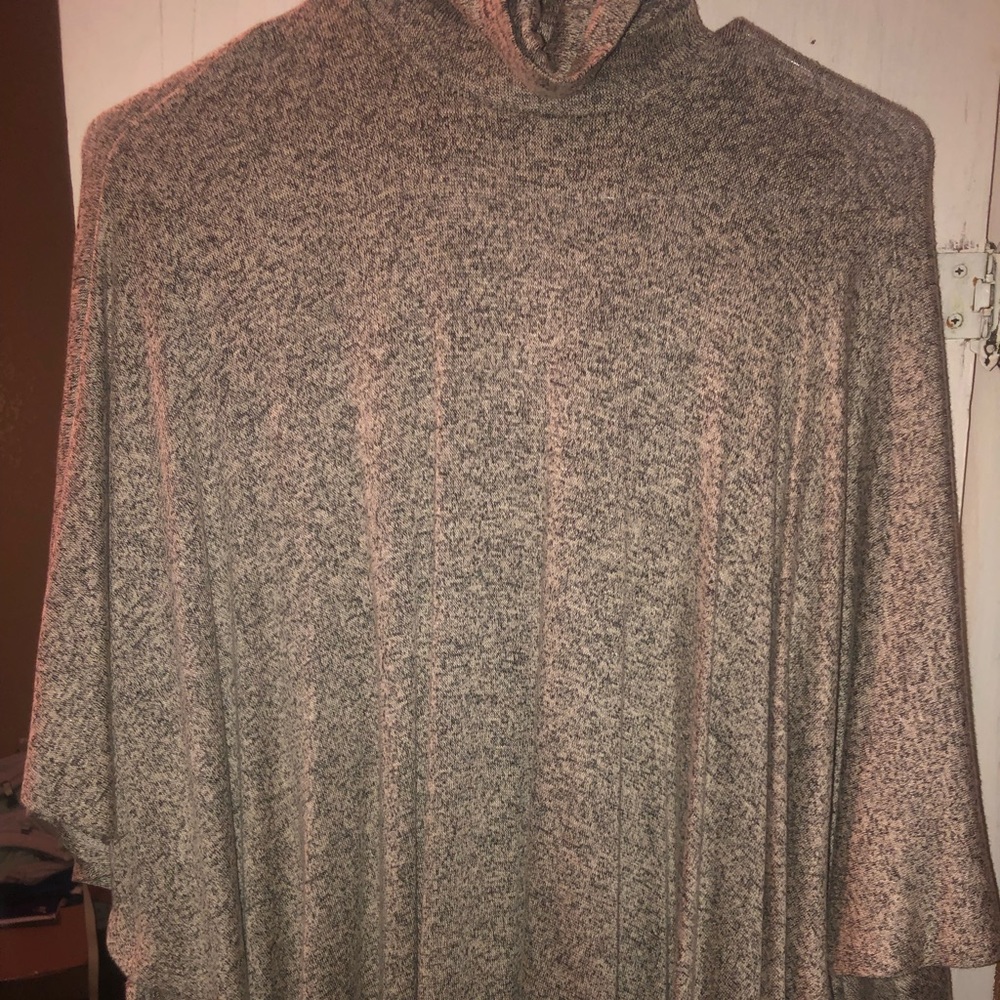 Turtle neck throw over